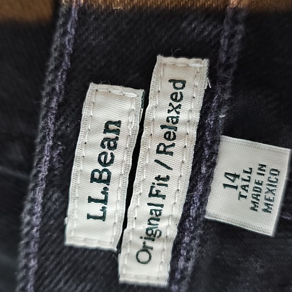 L.L. Bean Size 14T Original Fit Relaxed Jeans Black - Picture 3 of 4